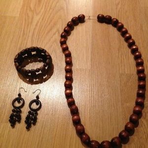 Lot of wood jewelry